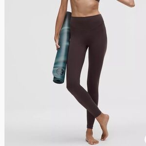 NWT lululemon Sequoia Wunder Under SmoothCover High-Rise 28"L Sz6 Brown Leggings